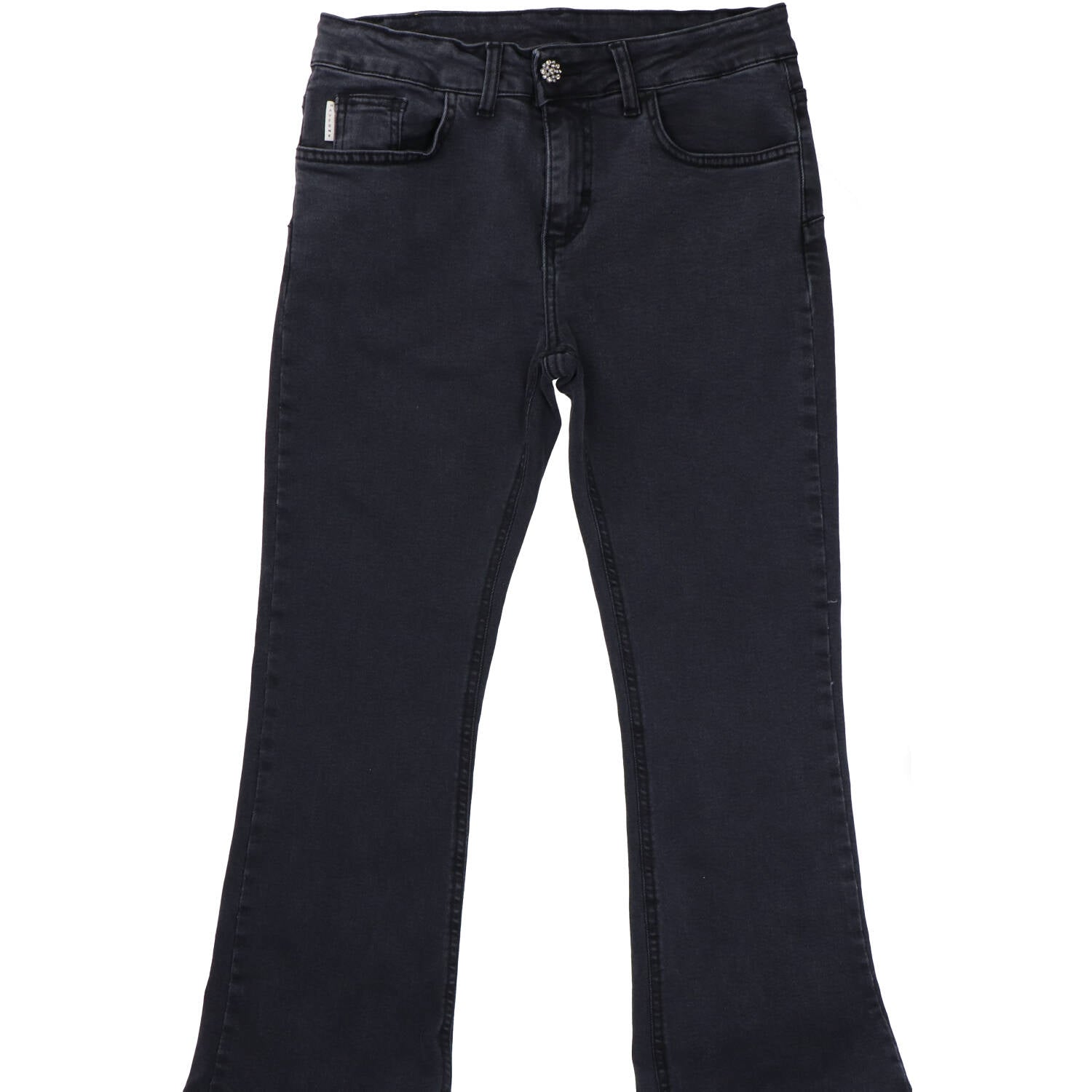 Jeans PANTALONE ZAMPA BOTTONE GIOIELLO