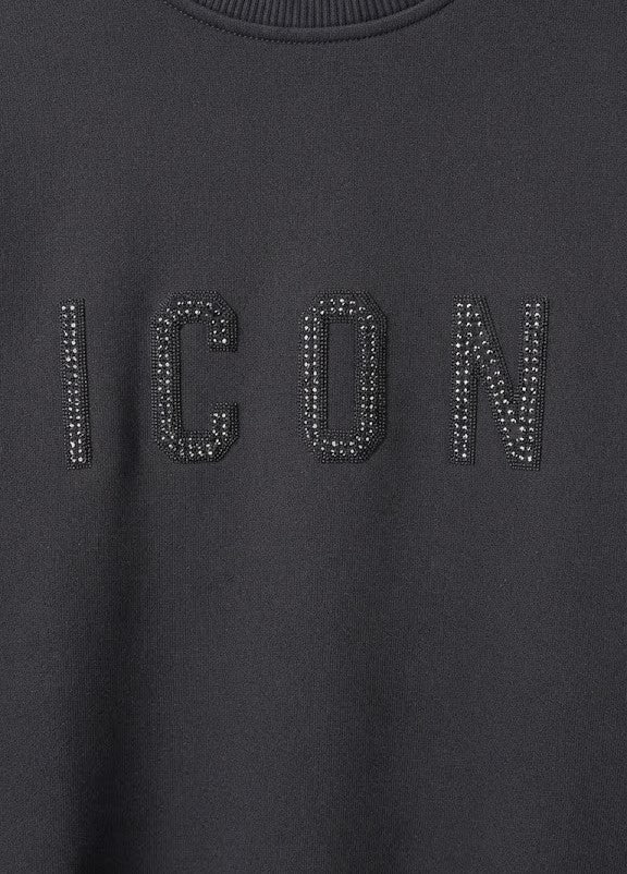 Felpe Icon IDF034 CROPPED EMBOSSED STRASS