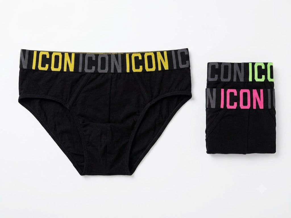 Intimo Icon IMU14 SLIP 3PACK LOGO FLUO VARI OLORI