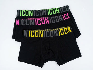 Intimo Icon IMU15 BOXER 3PACK LOGO FLUO VARI COLORI