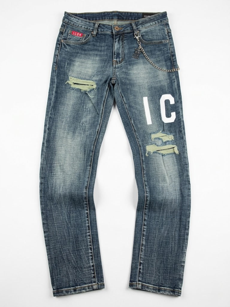Jeans Icon IUD049 SLIM FIT LOGO F/R