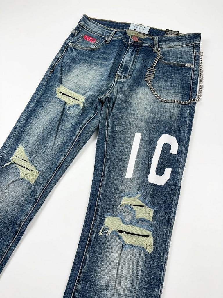 Jeans Icon IUD049 SLIM FIT LOGO F/R