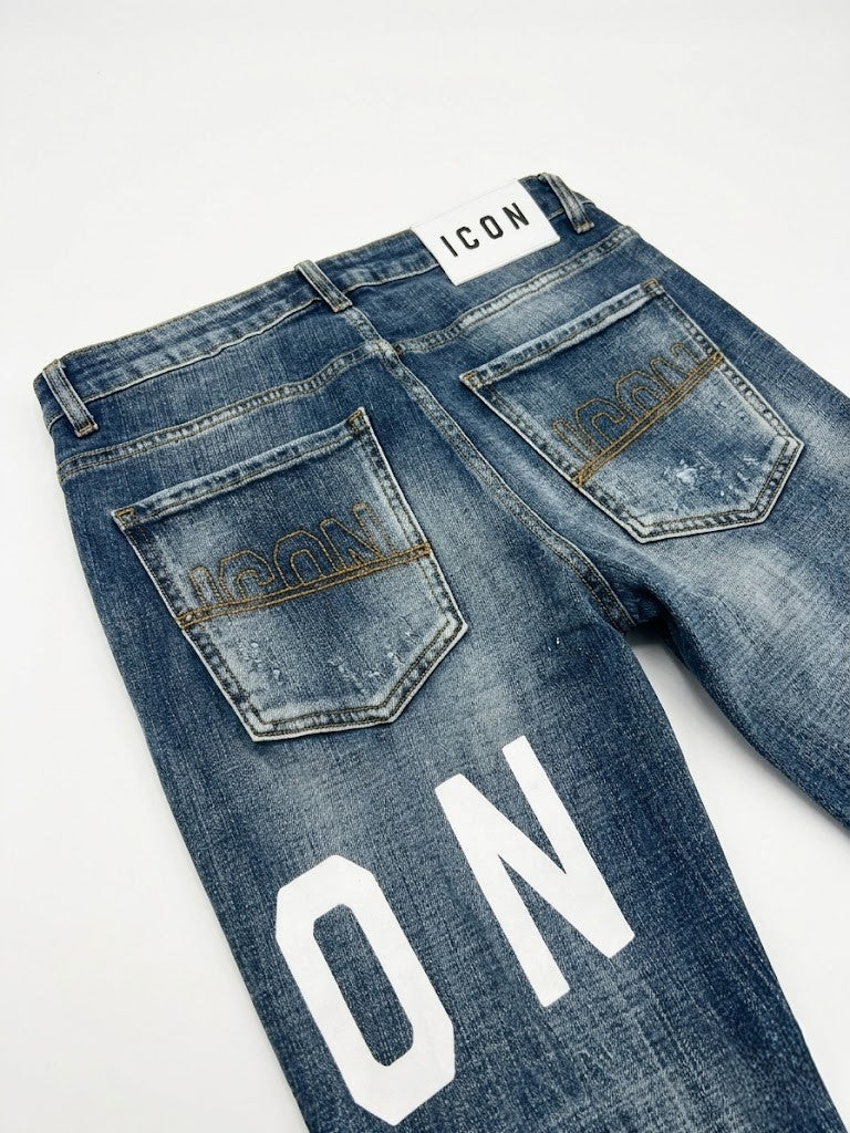Jeans Icon IUD049 SLIM FIT LOGO F/R