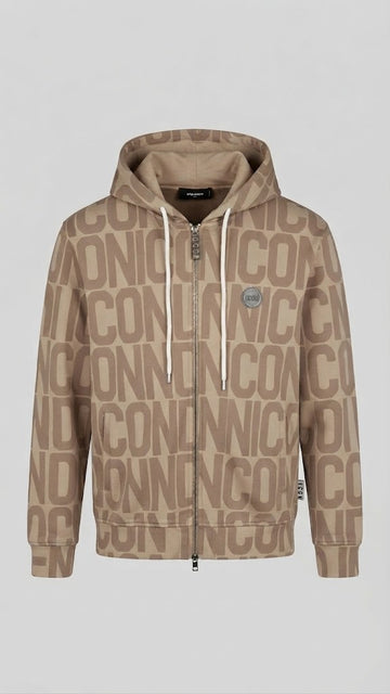 Felpe Icon IUF054 CAPPUCCIO C/BANDINE