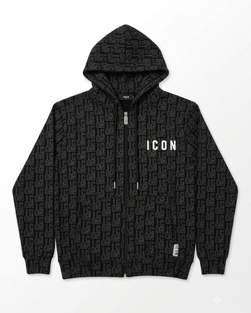 Felpe Icon IUF065 CAPPUCCIO ZIP MINI LOGGED