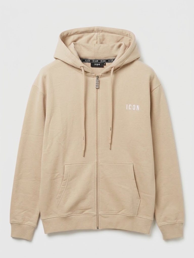 Felpe Icon IUPREF005 ZIP LOGO RICAMO