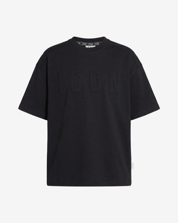 T-shirt Icon Cotone Logo Tono su Tono