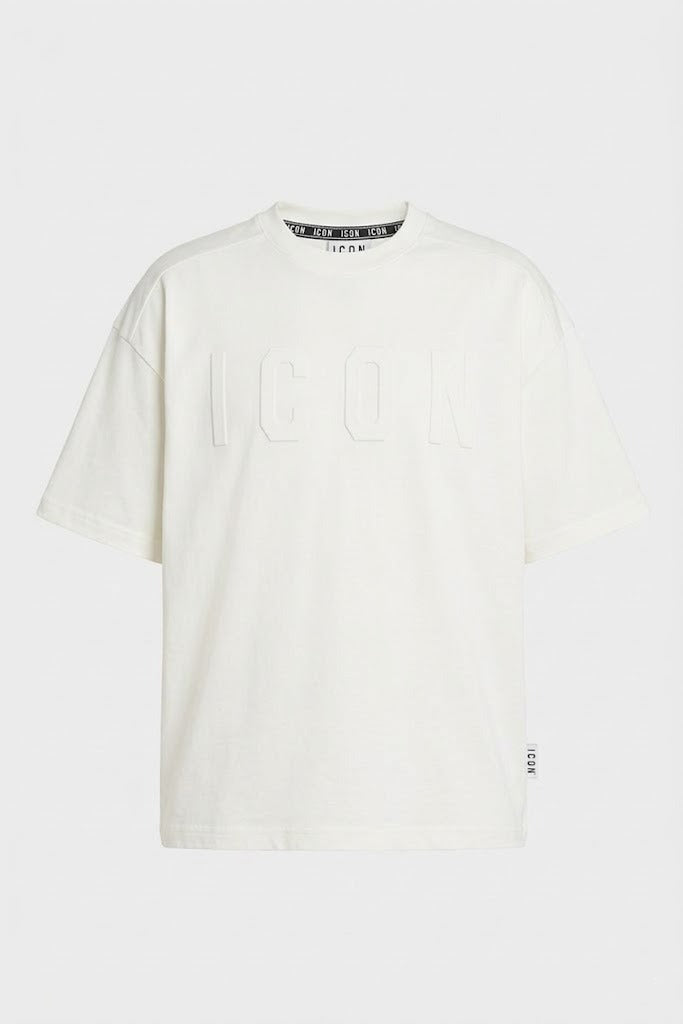 T-shirt Icon Cotone Logo Tono su Tono