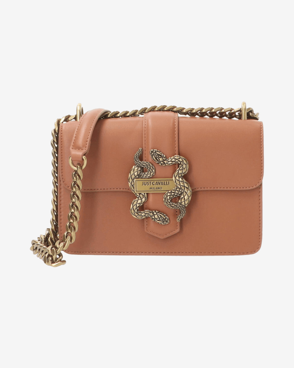 Just Cavalli Borsa Spalla Snakes Cuoio