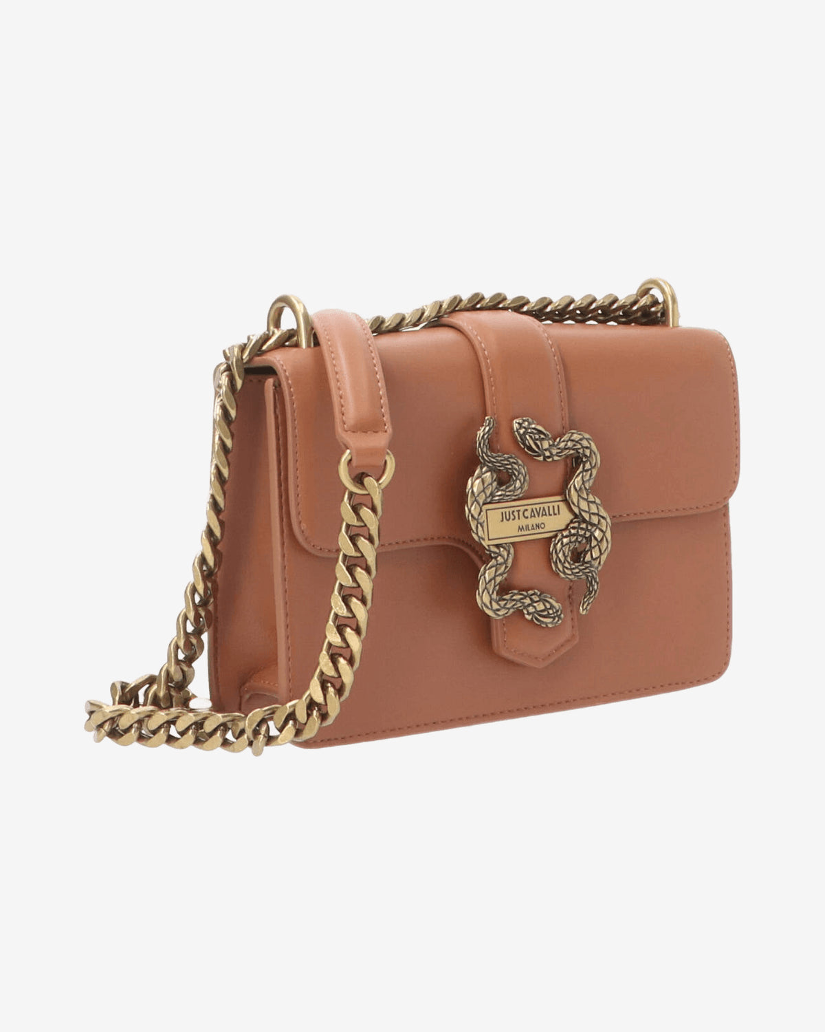 Just Cavalli Borsa Spalla Snakes Cuoio