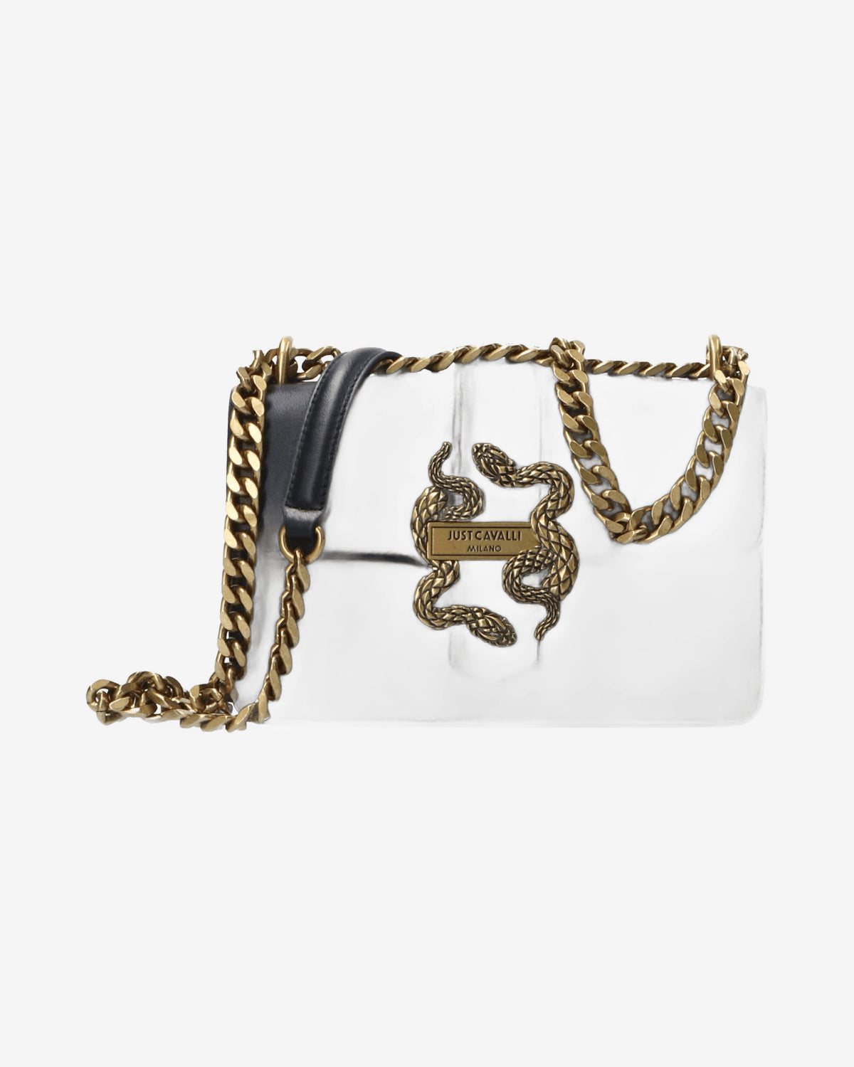 Just Cavalli Borsa Spalla Snakes Cuoio