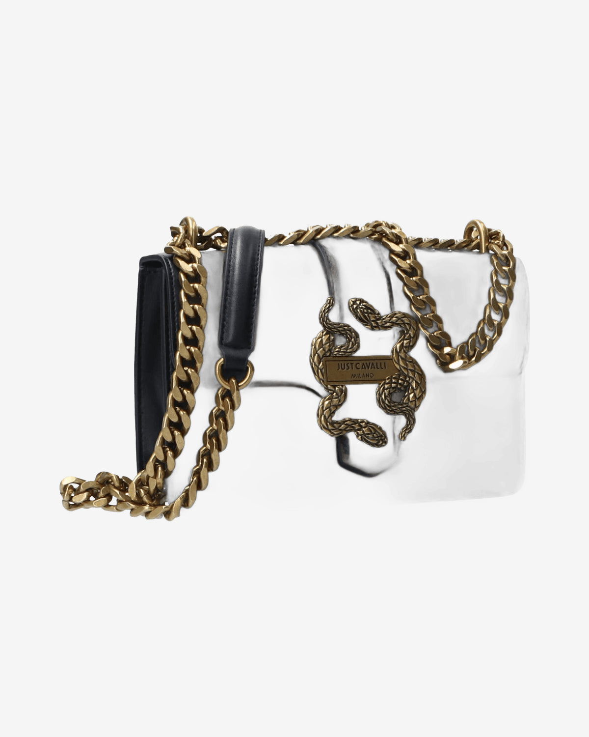 Just Cavalli Borsa Spalla Snakes Cuoio