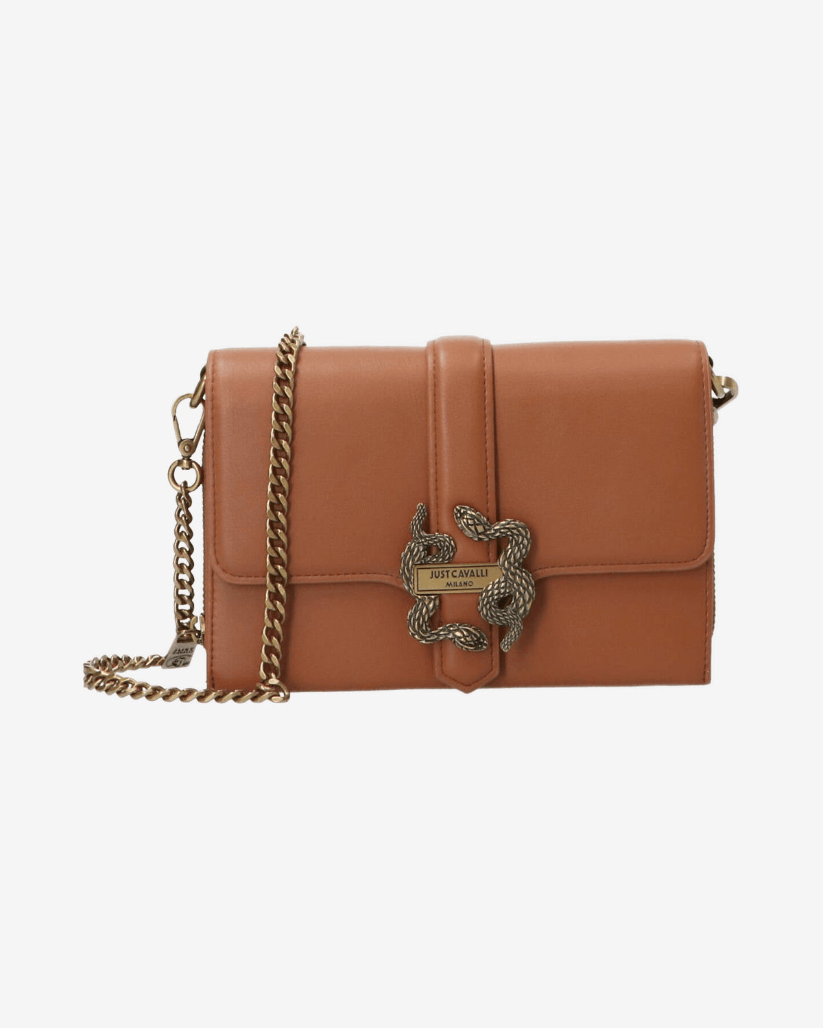 Just Cavalli Borsa Tracolla Iconic Snakes Cuoio