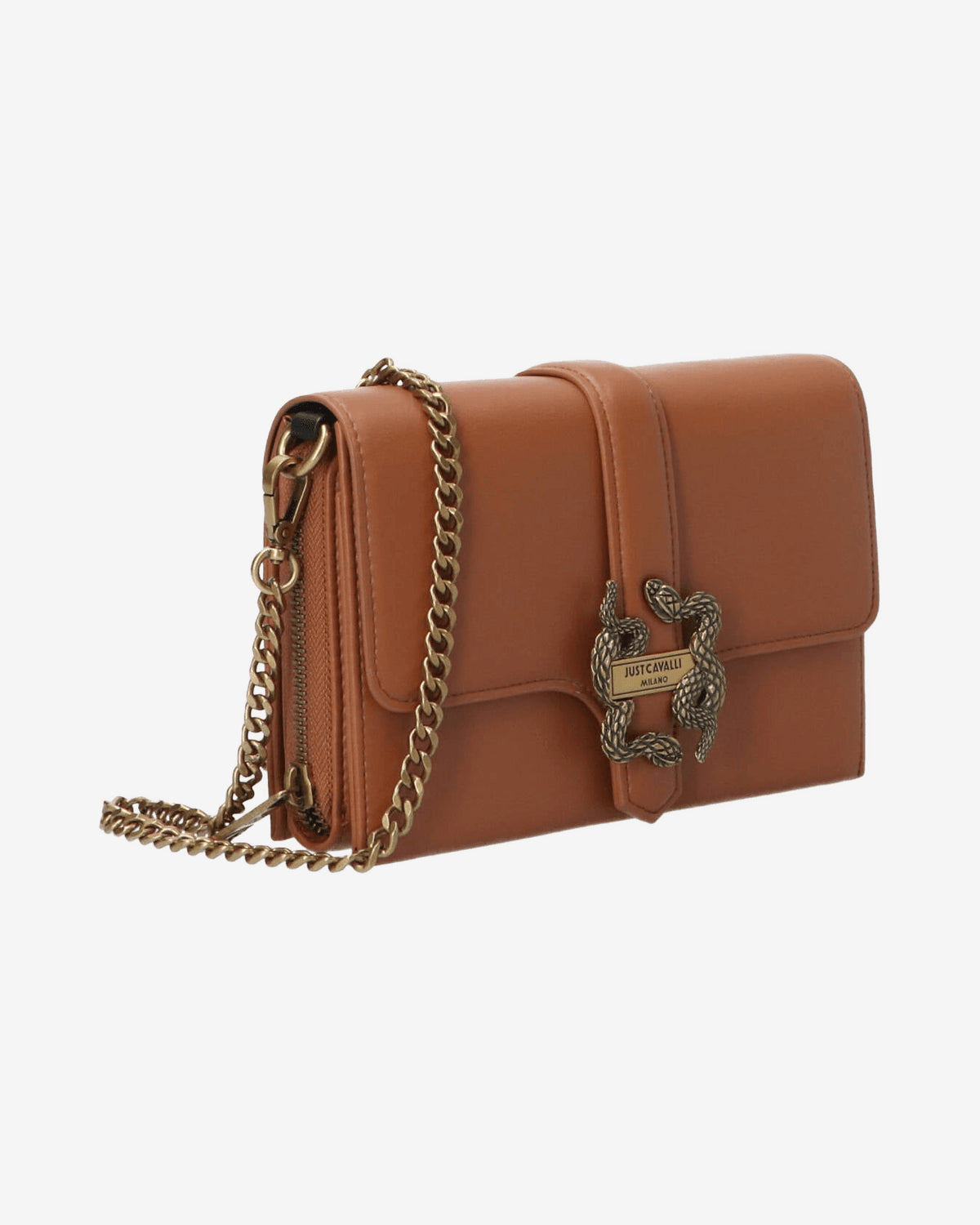Just Cavalli Borsa Tracolla Iconic Snakes Cuoio