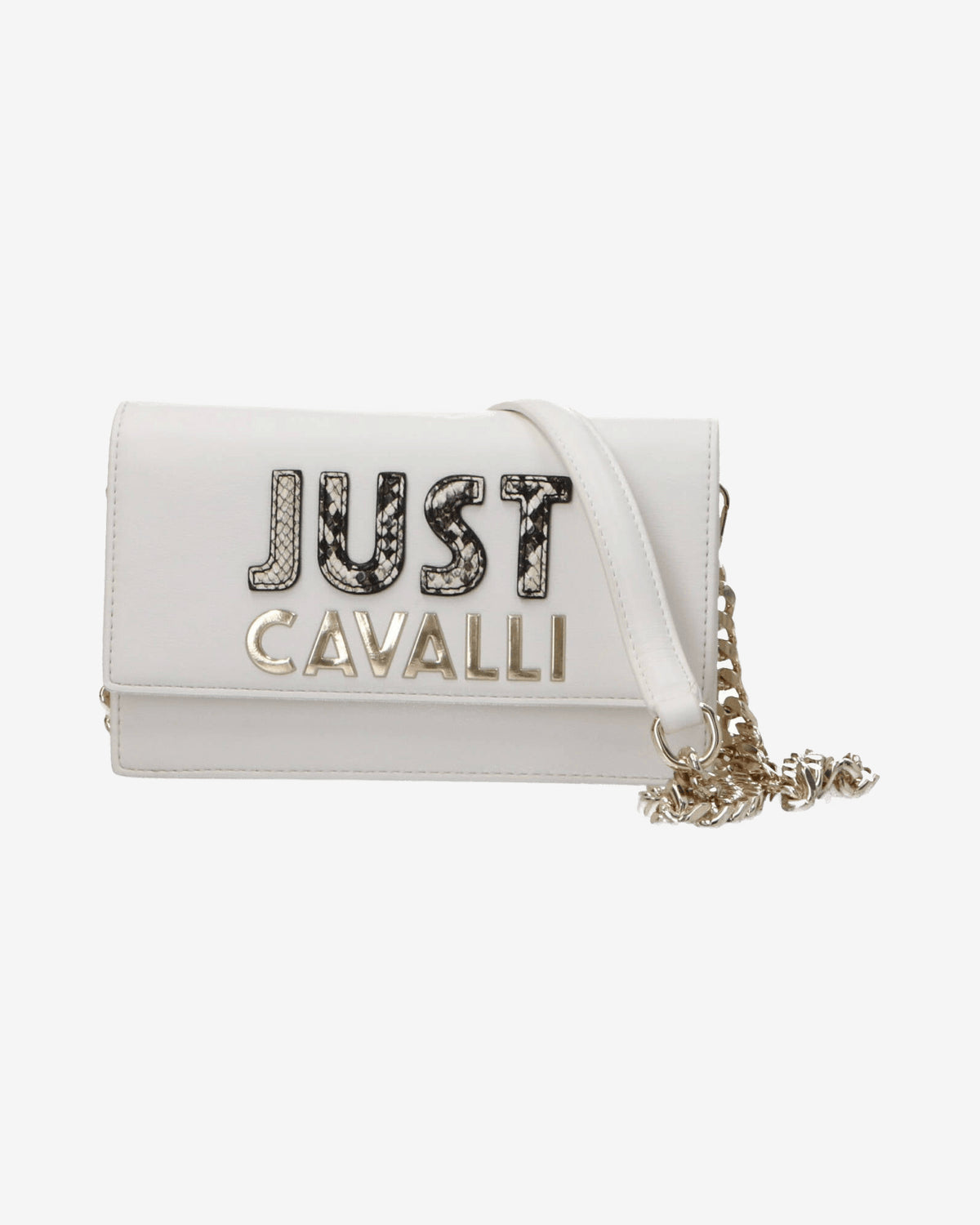 Just Cavalli Tracolla Soft Nappa Bianca
