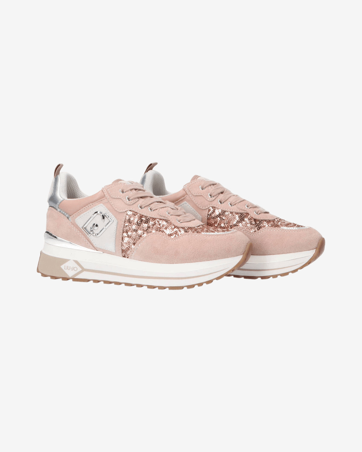 Sneakers Maxi wonder 01 suede e paillettes