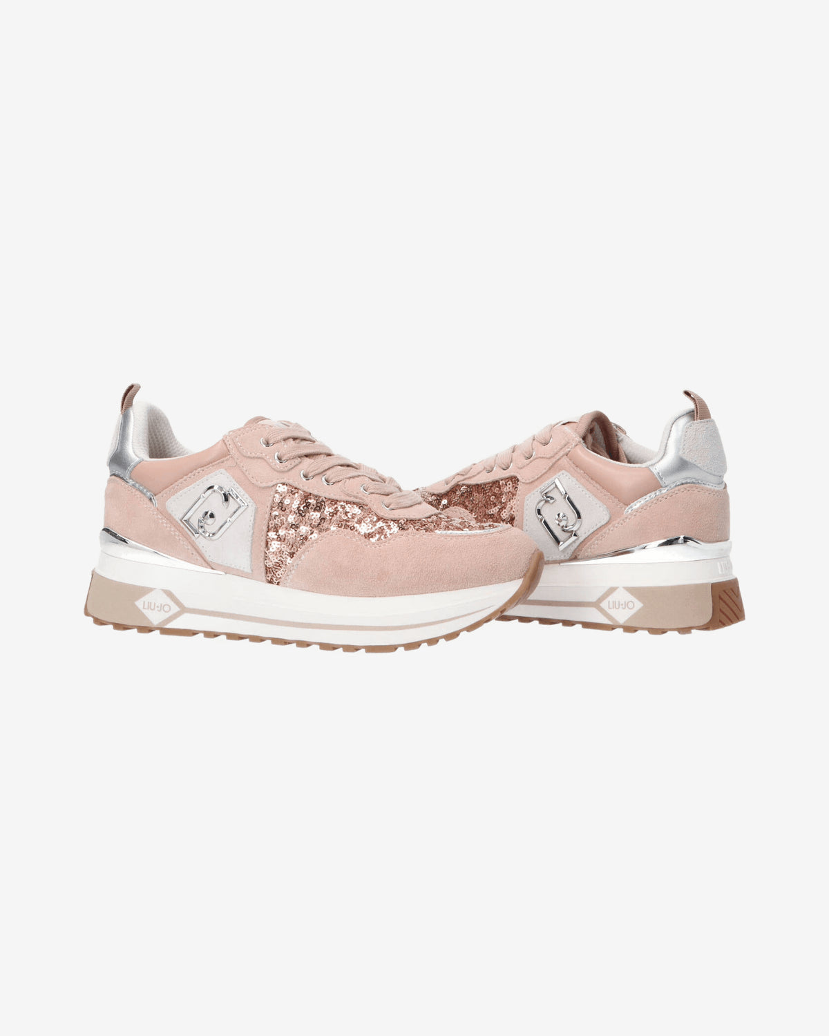 Sneakers Maxi wonder 01 suede e paillettes