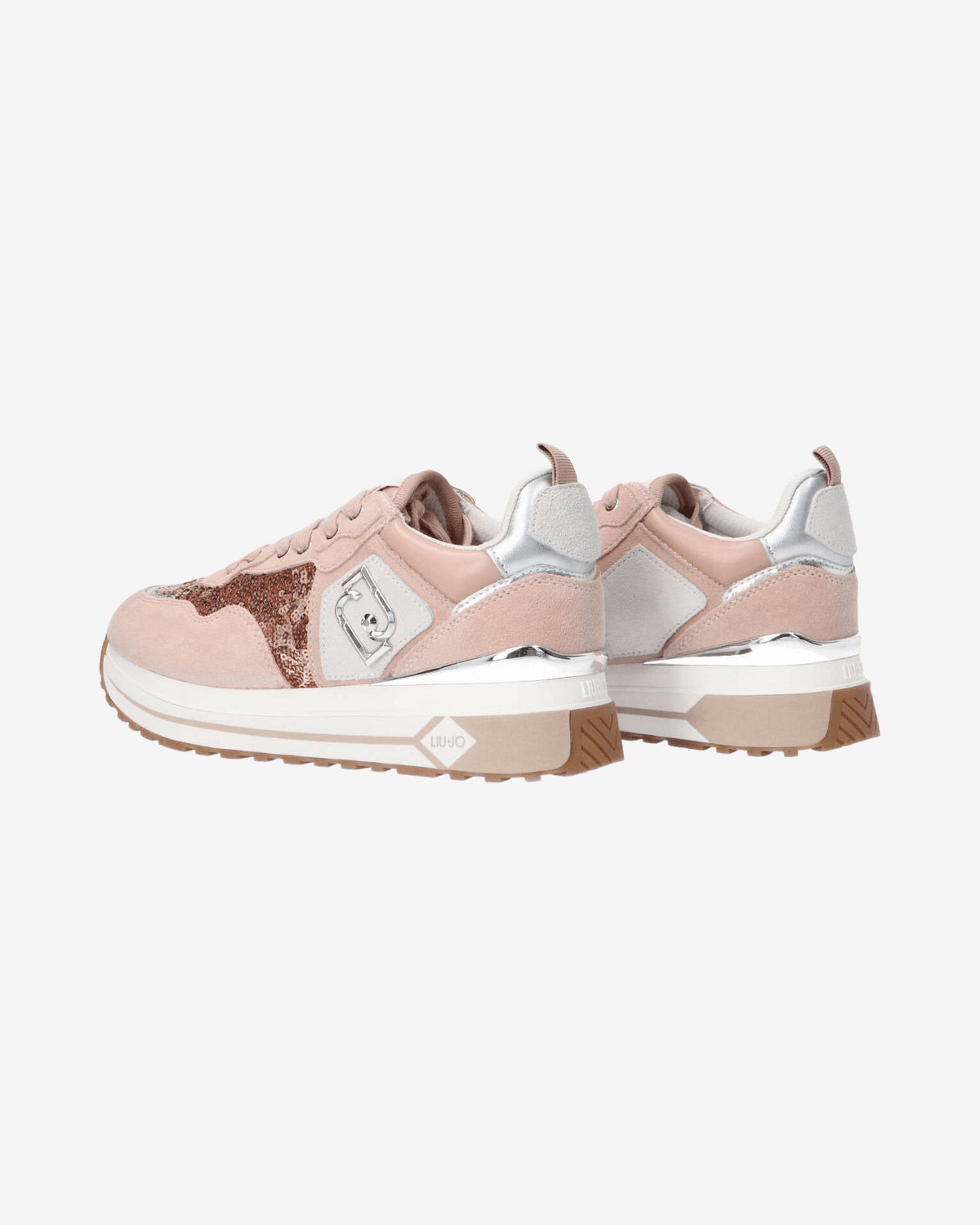 Sneakers Maxi wonder 01 suede e paillettes