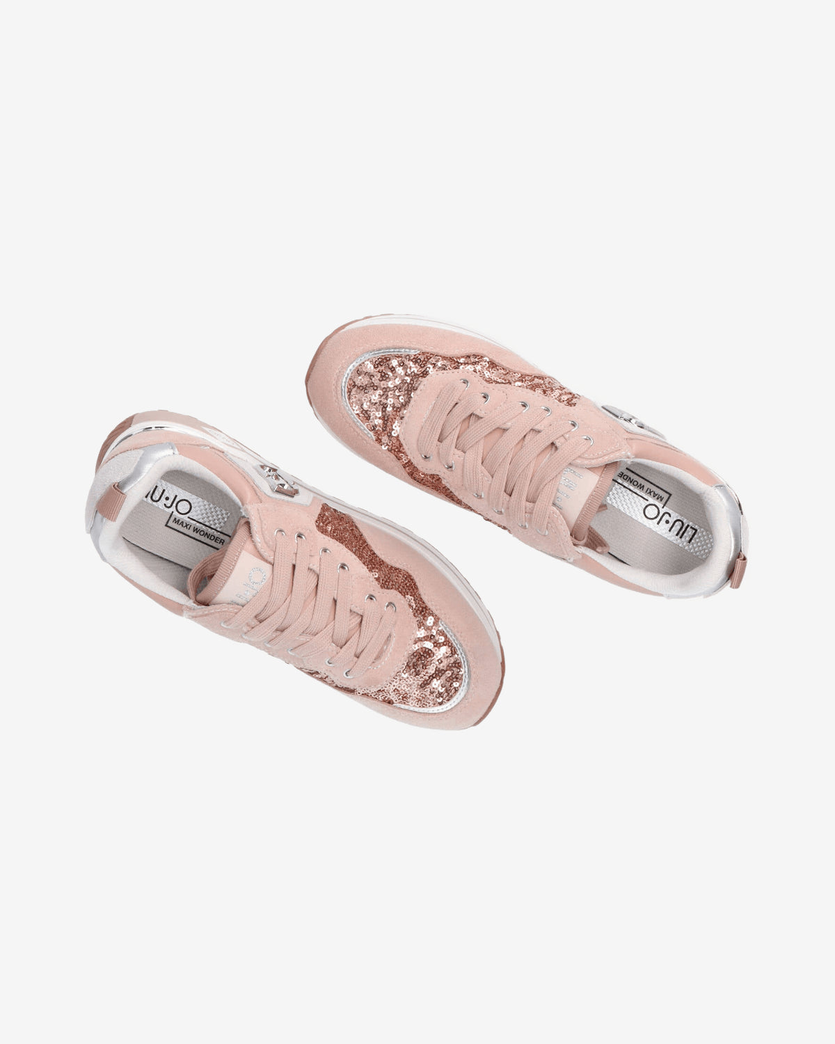 Sneakers Maxi wonder 01 suede e paillettes