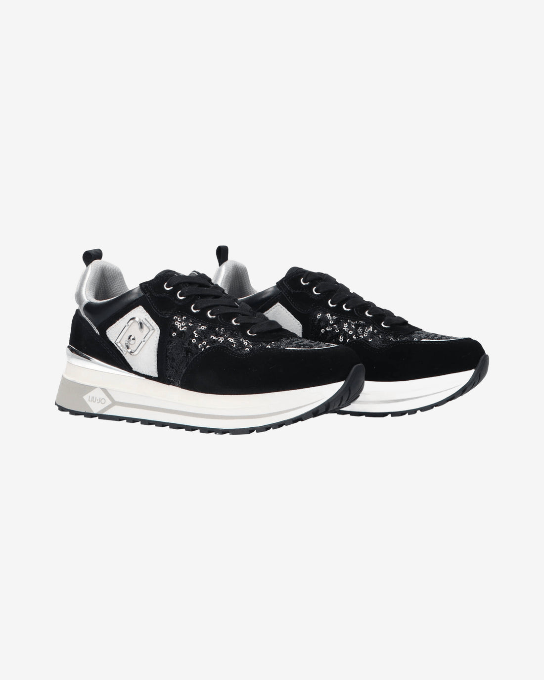 Sneakers Maxi wonder 01 suede e paillettes