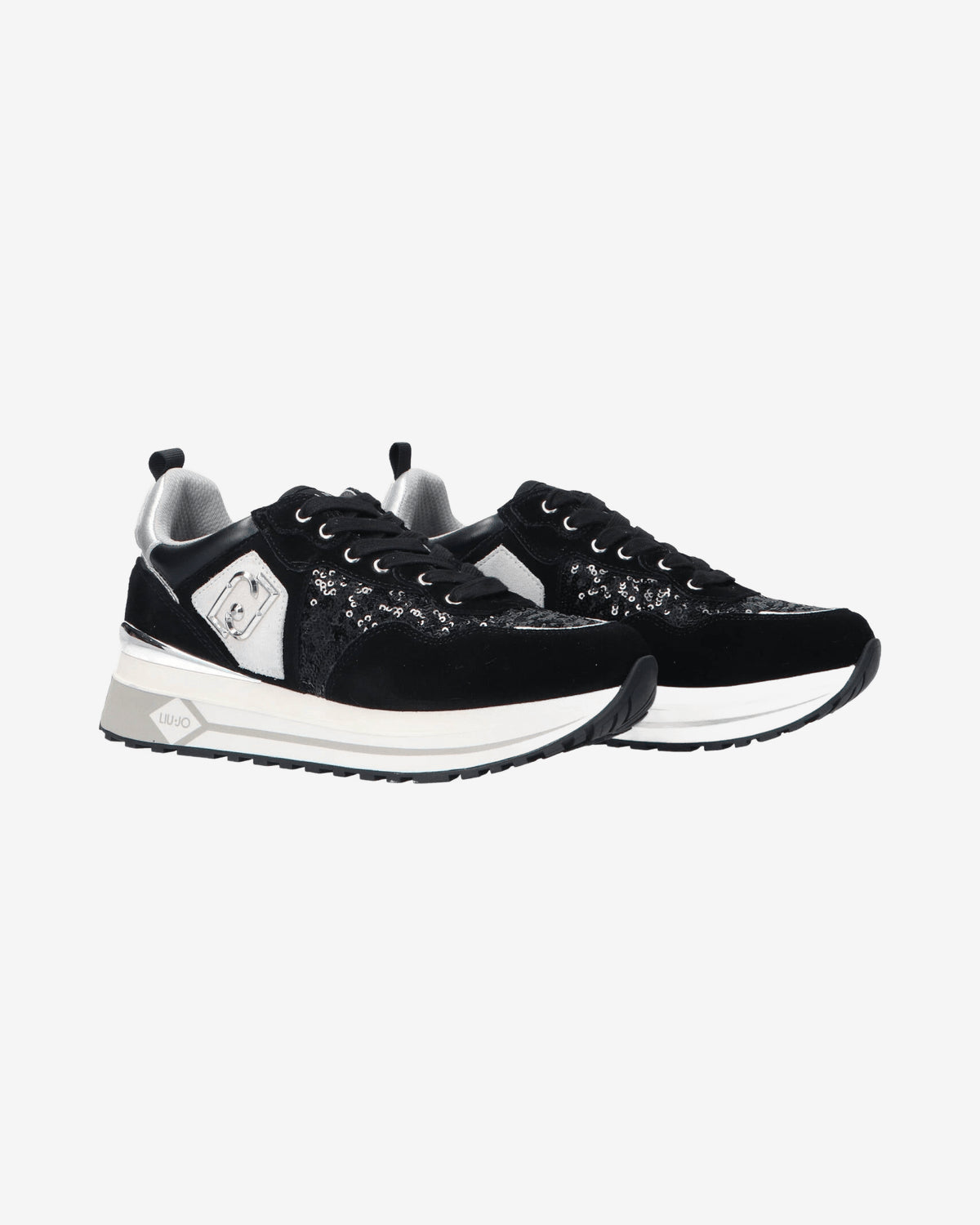 Sneakers Maxi wonder 01 suede e paillettes