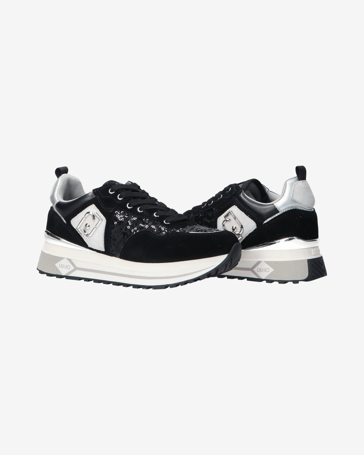 Sneakers Maxi wonder 01 suede e paillettes