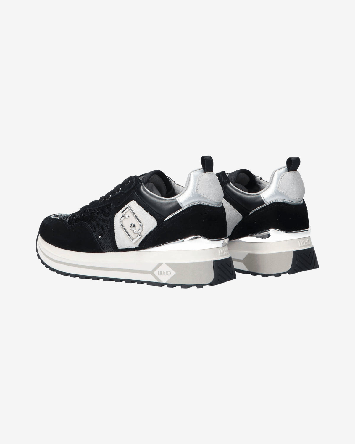 Sneakers Maxi wonder 01 suede e paillettes