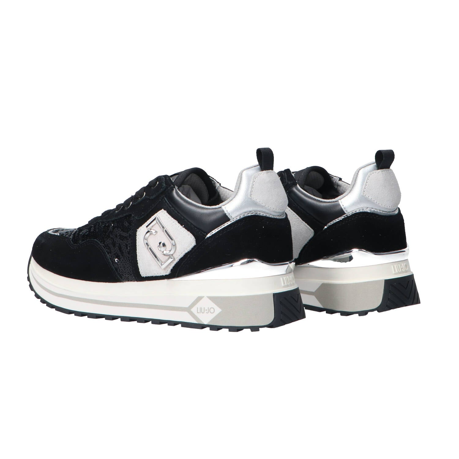 Sneakers Maxi wonder 01 suede e paillettes