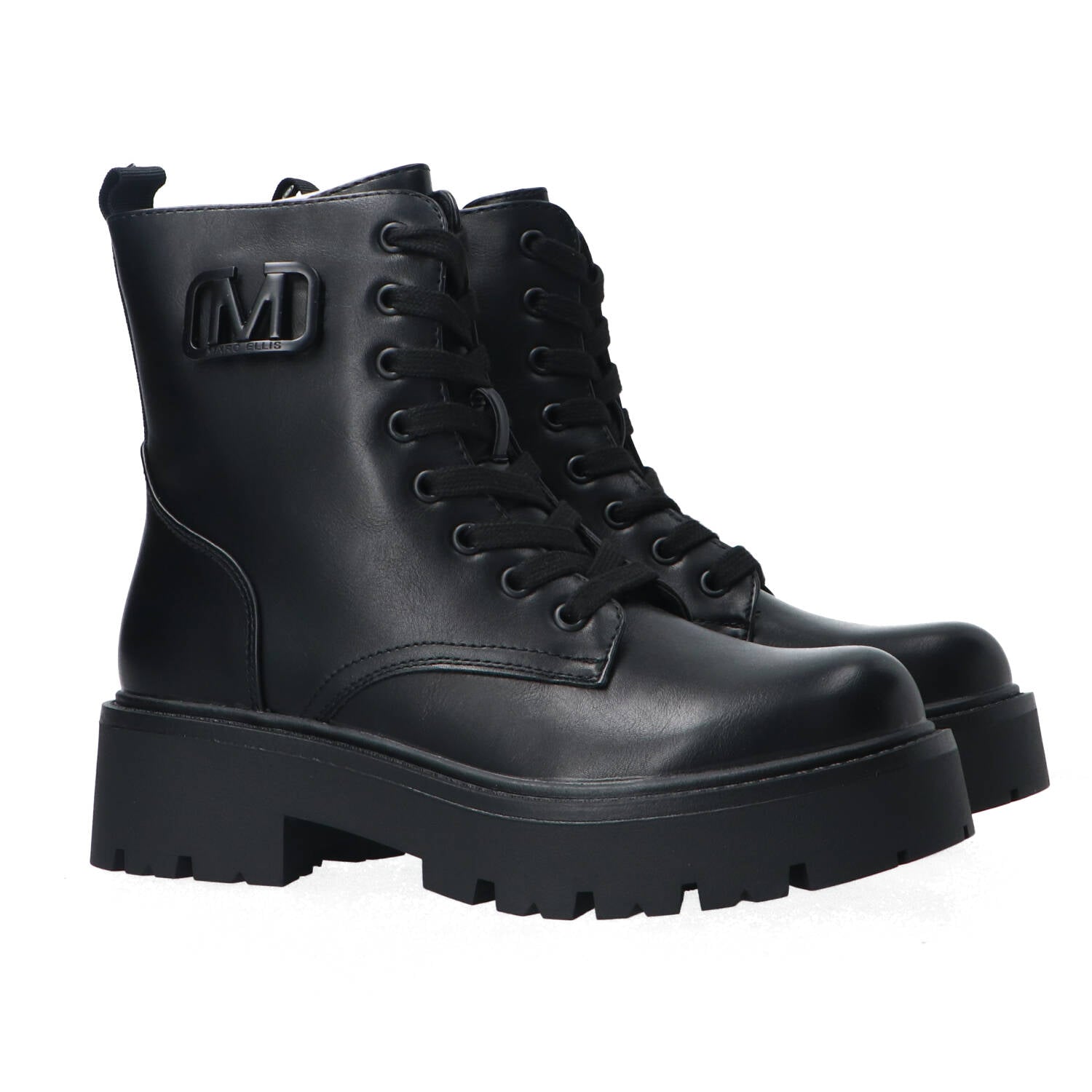 Marc Ellis Anfibio Pelle Nero Chunky
