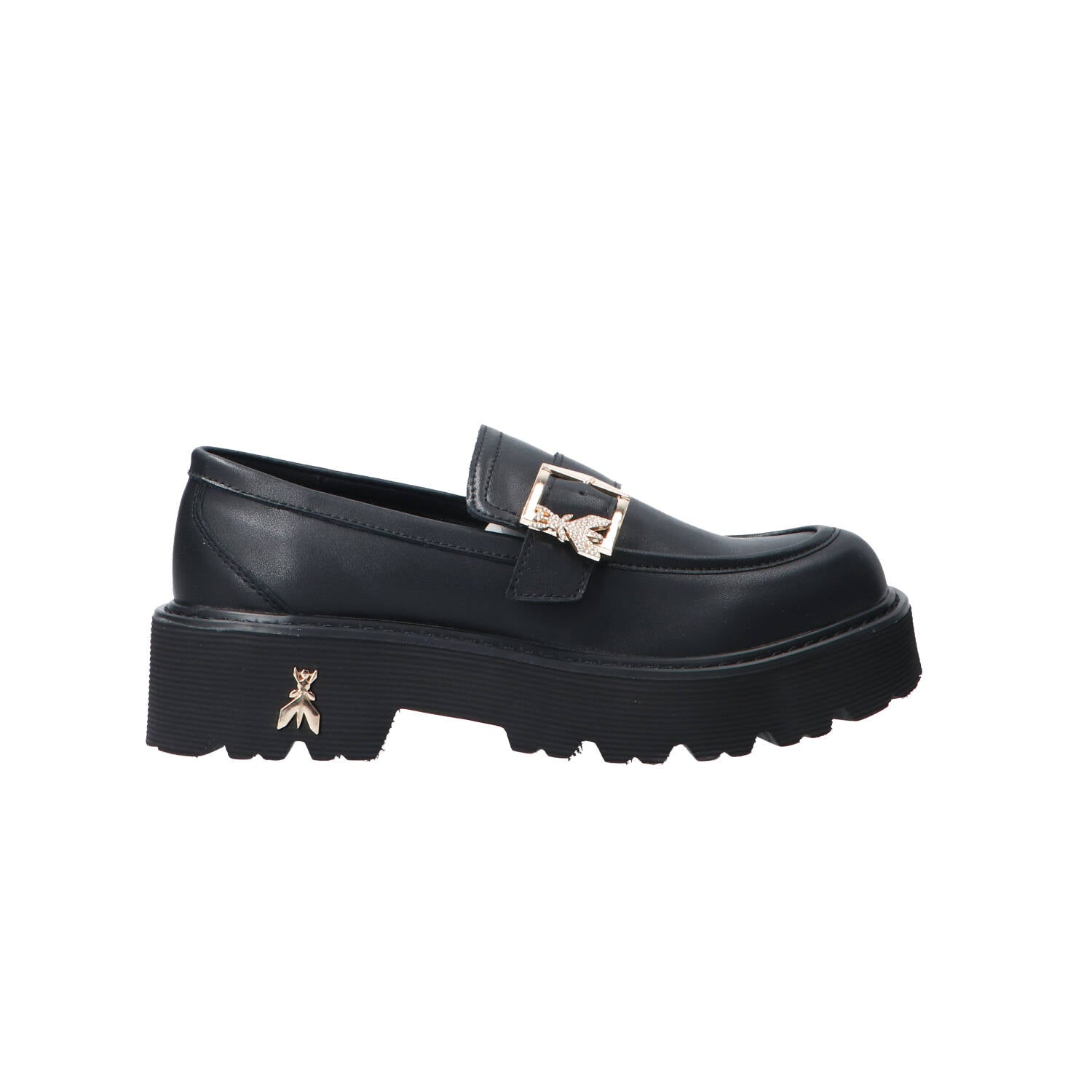 Mocassini PPJ963 Vitello fibbia logo strass