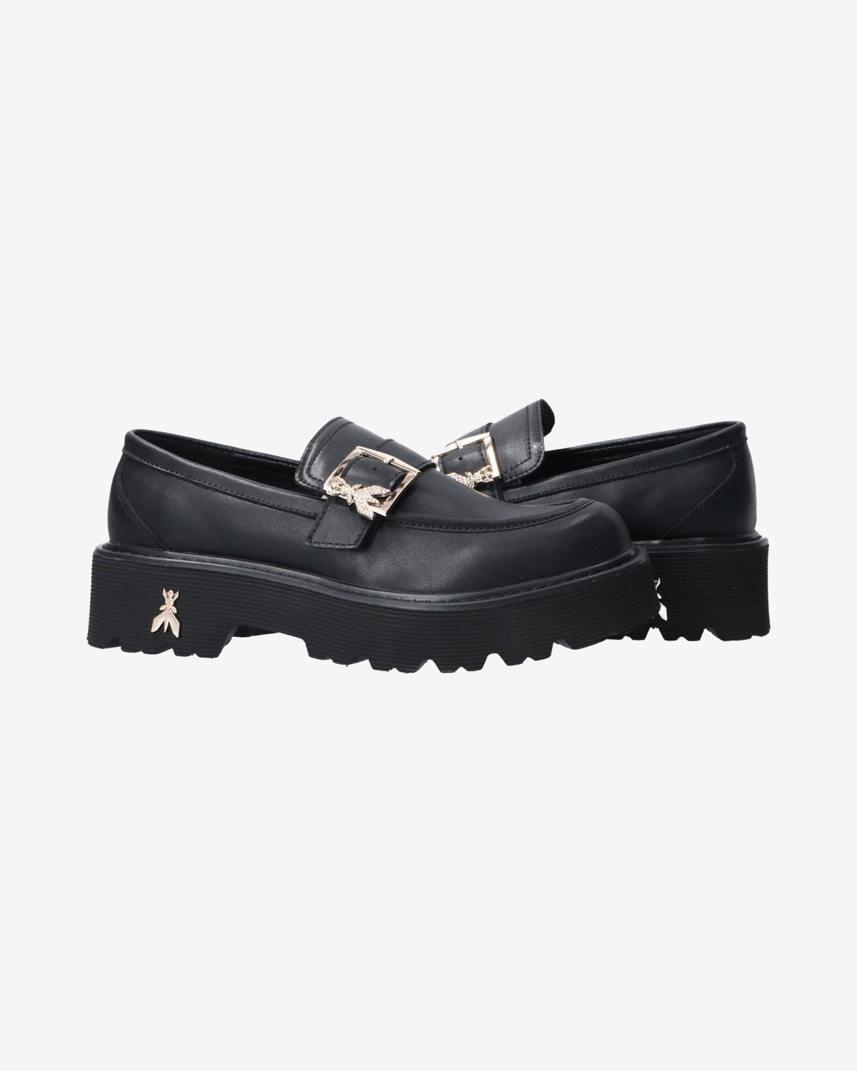 Mocassini PPJ963 Vitello fibbia logo strass