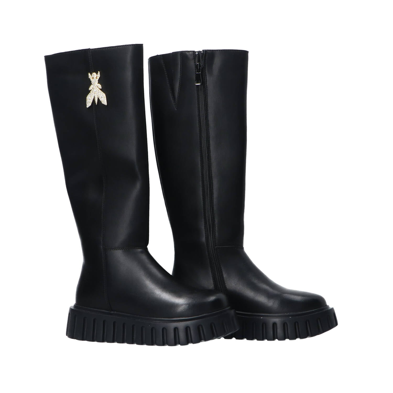 Stivaletti e Stivali PPJ983 Vitello logo strass