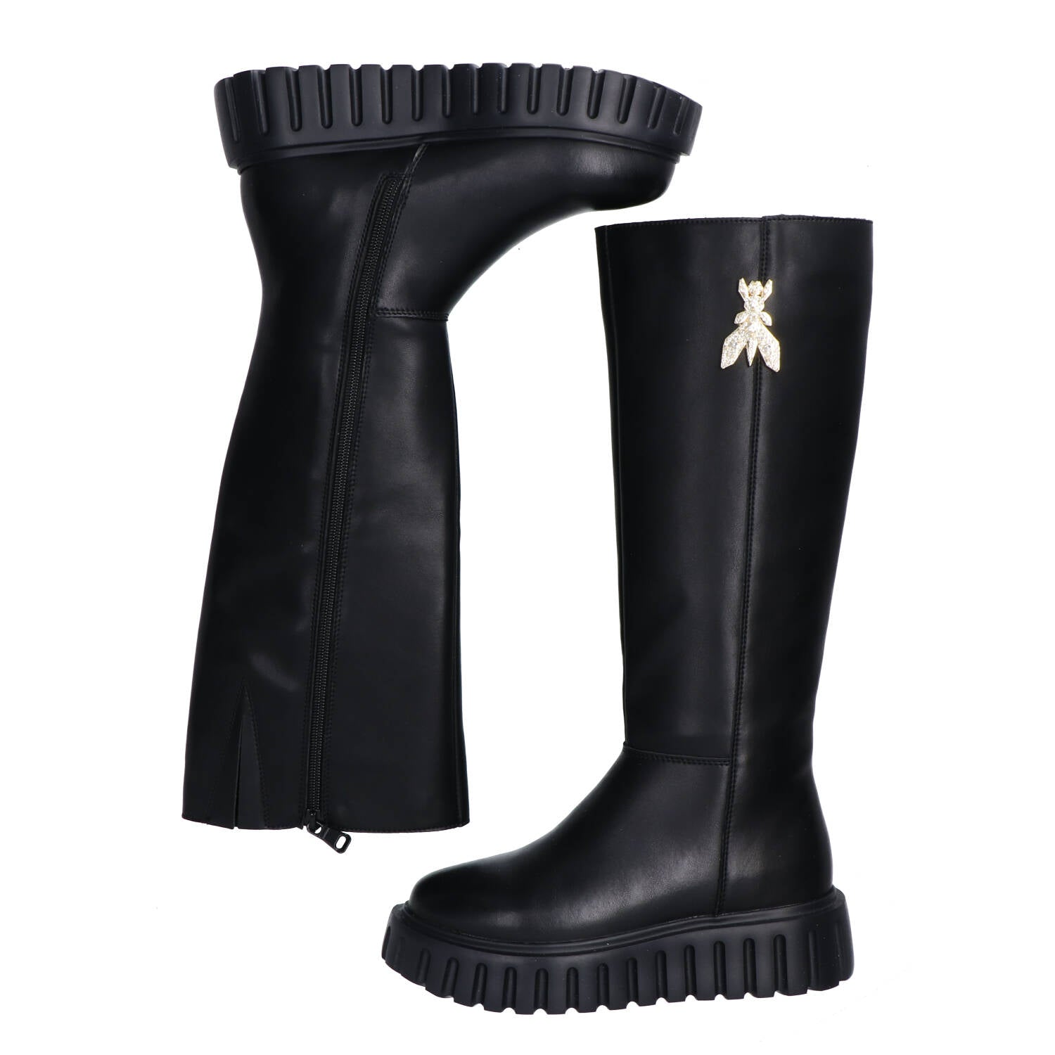 Stivaletti e Stivali PPJ983 Vitello logo strass