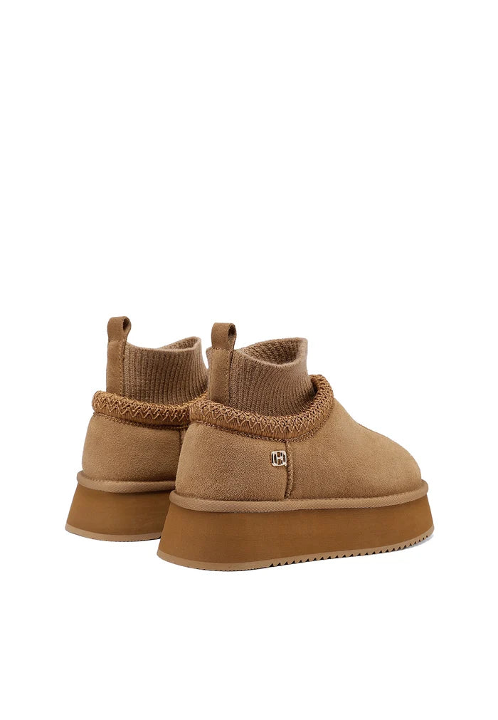 Mocassini Queen Helena X35-164 STIVALETTO MONTONE PLATFORM