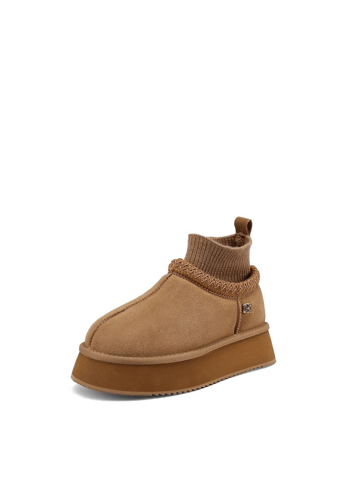 Mocassini Queen Helena X35-164 STIVALETTO MONTONE PLATFORM
