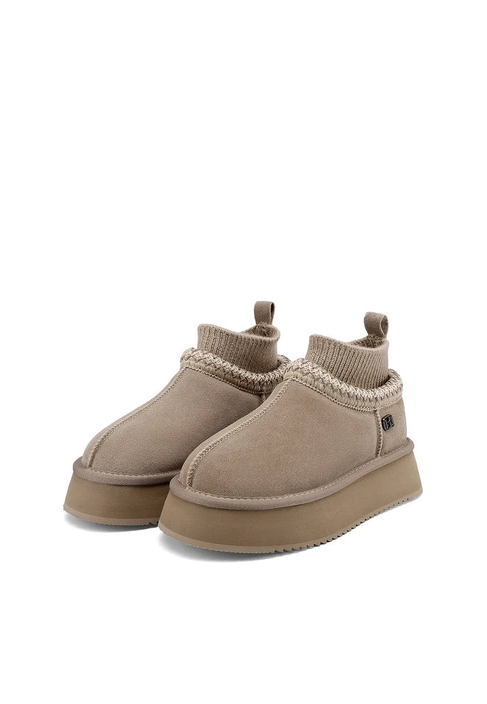 Mocassini Queen Helena X35-164 STIVALETTO MONTONE PLATFORM