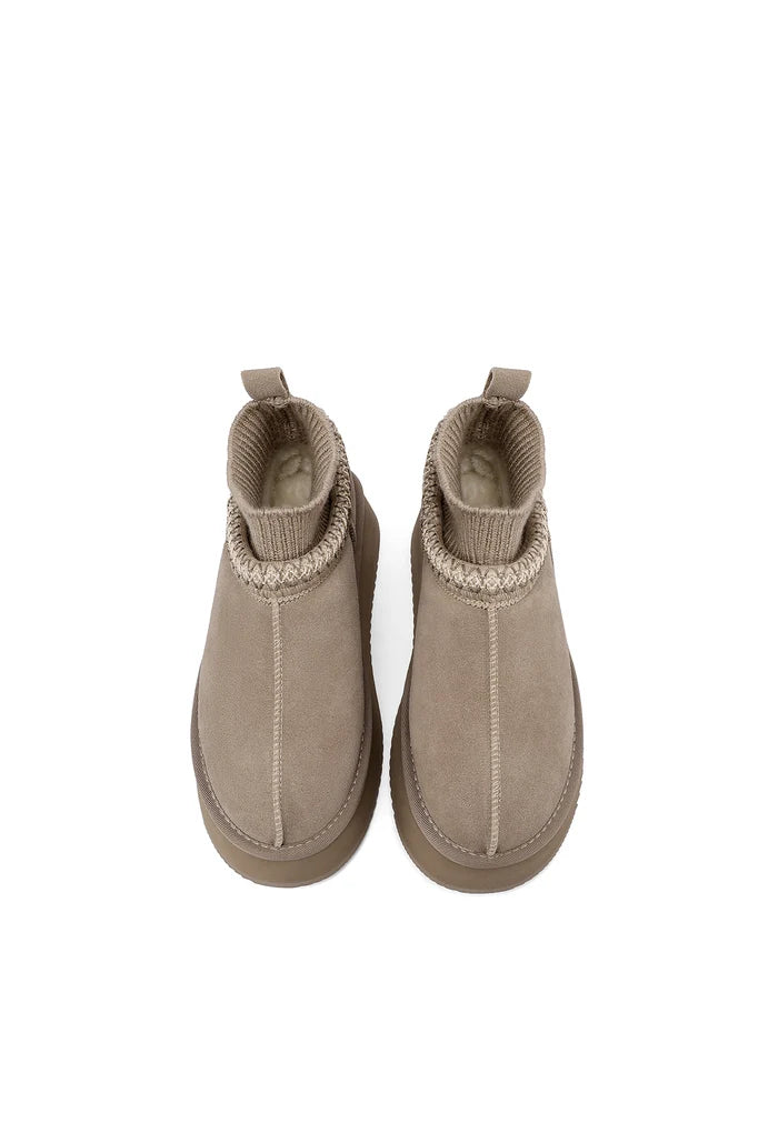 Mocassini Queen Helena X35-164 STIVALETTO MONTONE PLATFORM
