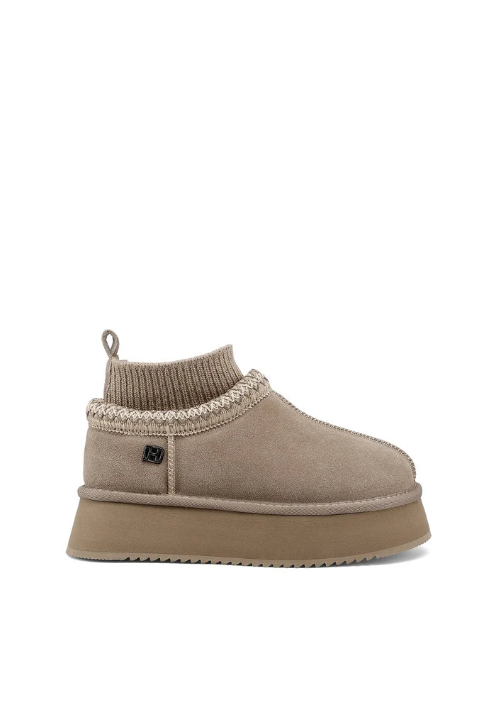 Mocassini Queen Helena X35-164 STIVALETTO MONTONE PLATFORM