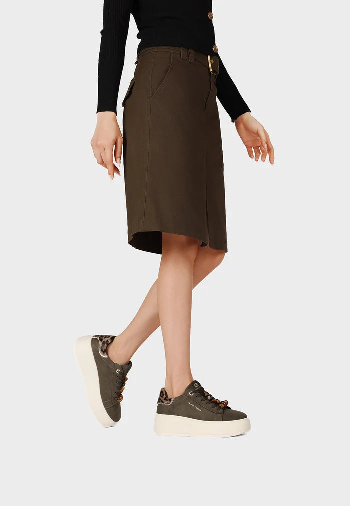 Sneakers Queen Helena X35-8 PLAT CON DETTAGLI PERLINE