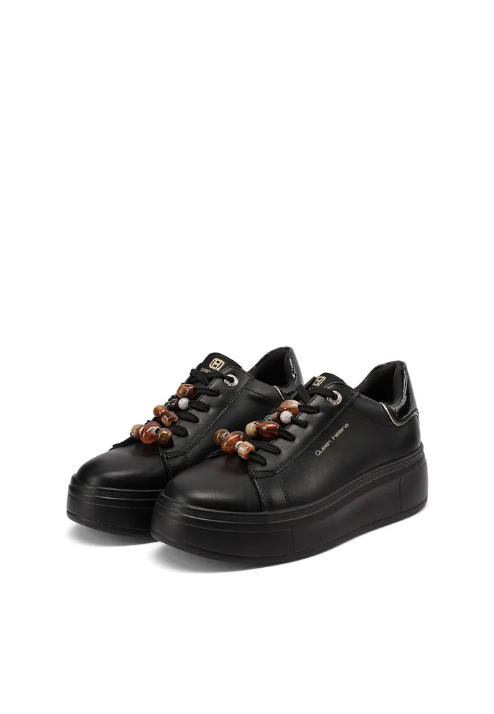 Sneakers Queen Helena X35-8 PLAT CON DETTAGLI PERLINE
