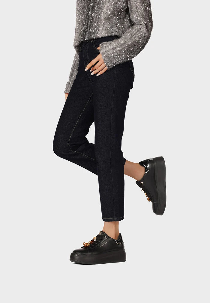 Sneakers Queen Helena X35-8 PLAT CON DETTAGLI PERLINE