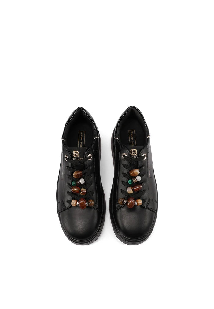 Sneakers Queen Helena X35-8 PLAT CON DETTAGLI PERLINE