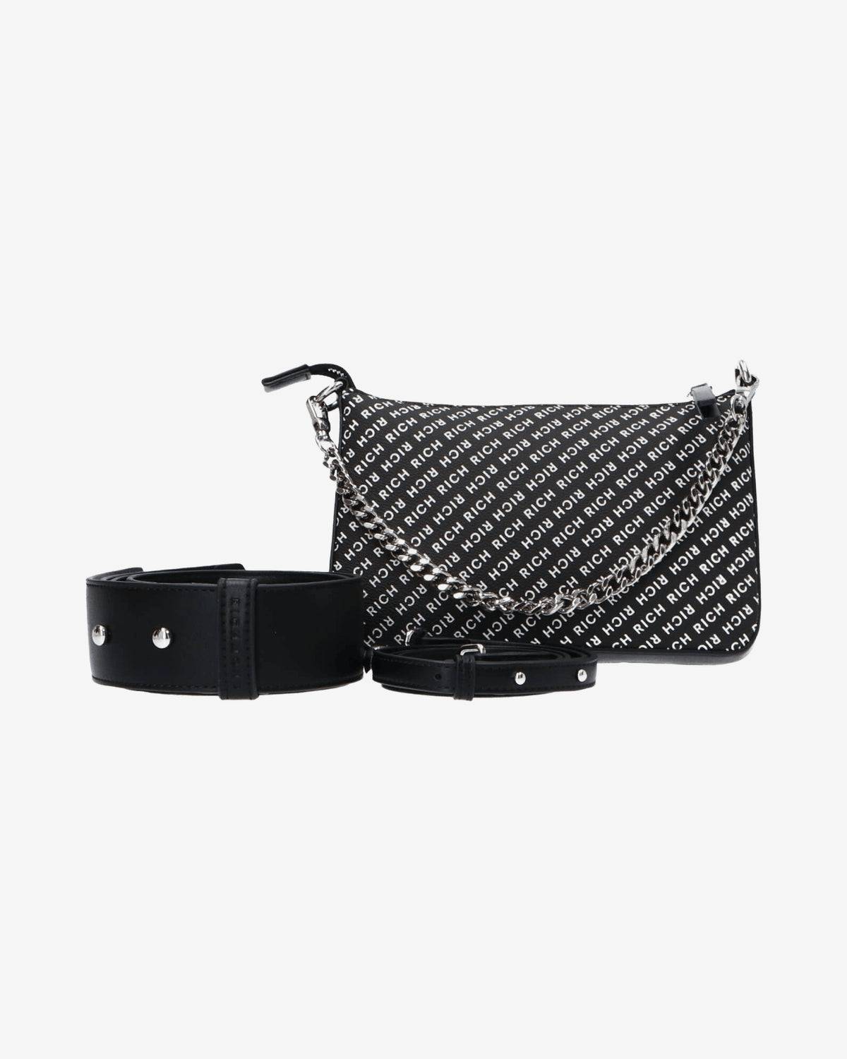 Borsa Spalla Richmond Monogram Bianco Nero