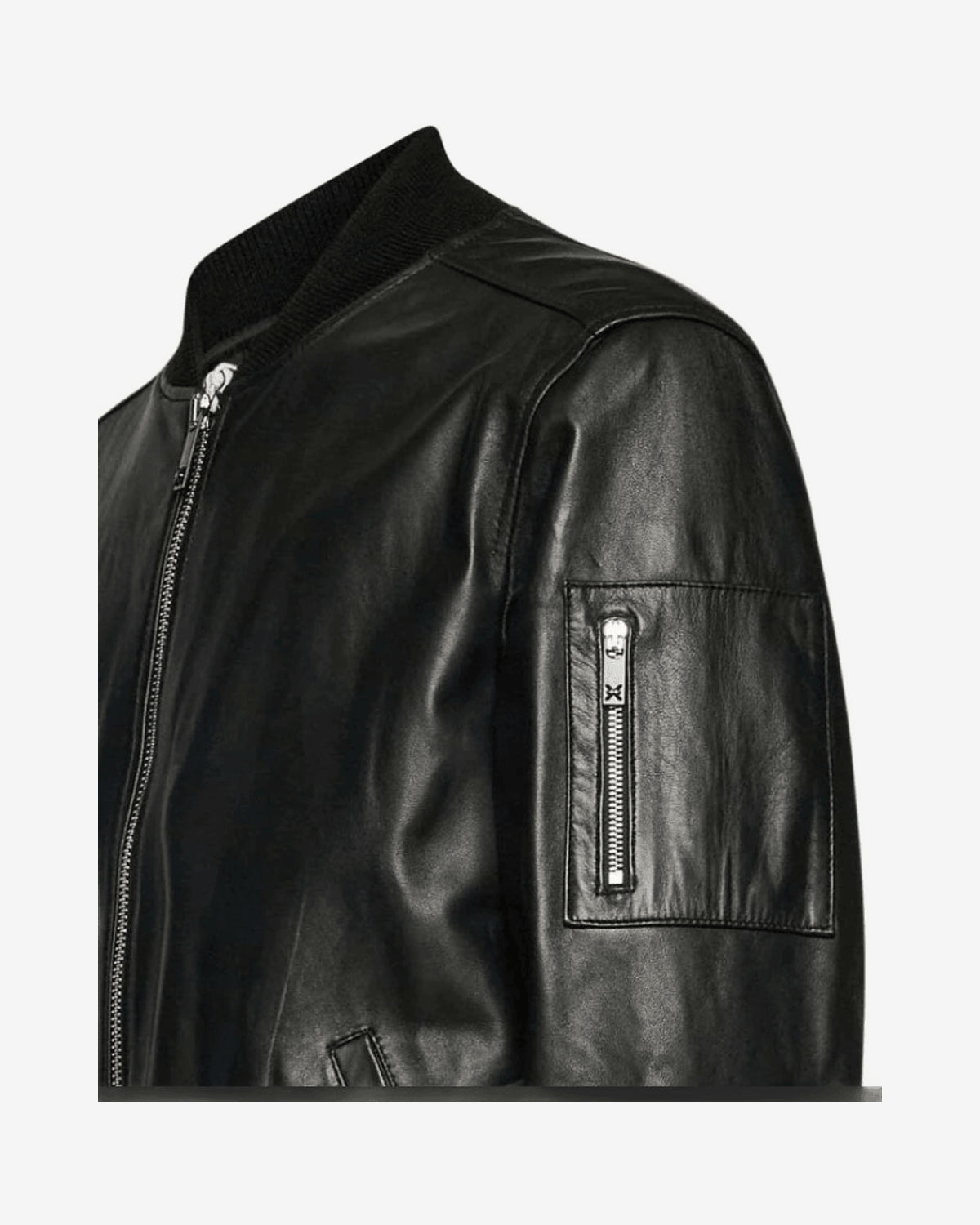 UMA25452GB3C REAL LEATHER BOMBER GR