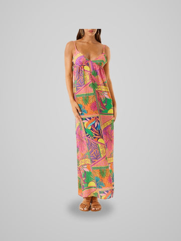 126WCUAL5829 ABITO LUNGO POP FOULARD