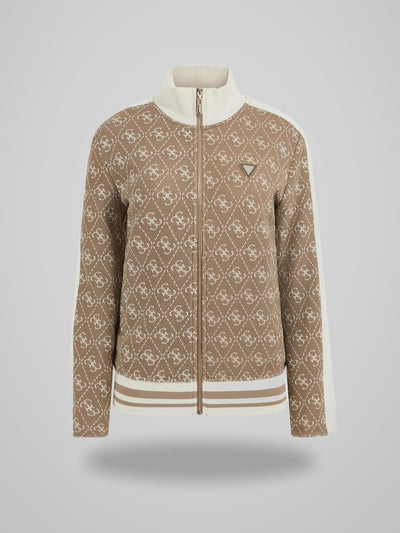 4G RHOMBUS JACQUARD FULL-ZIP S