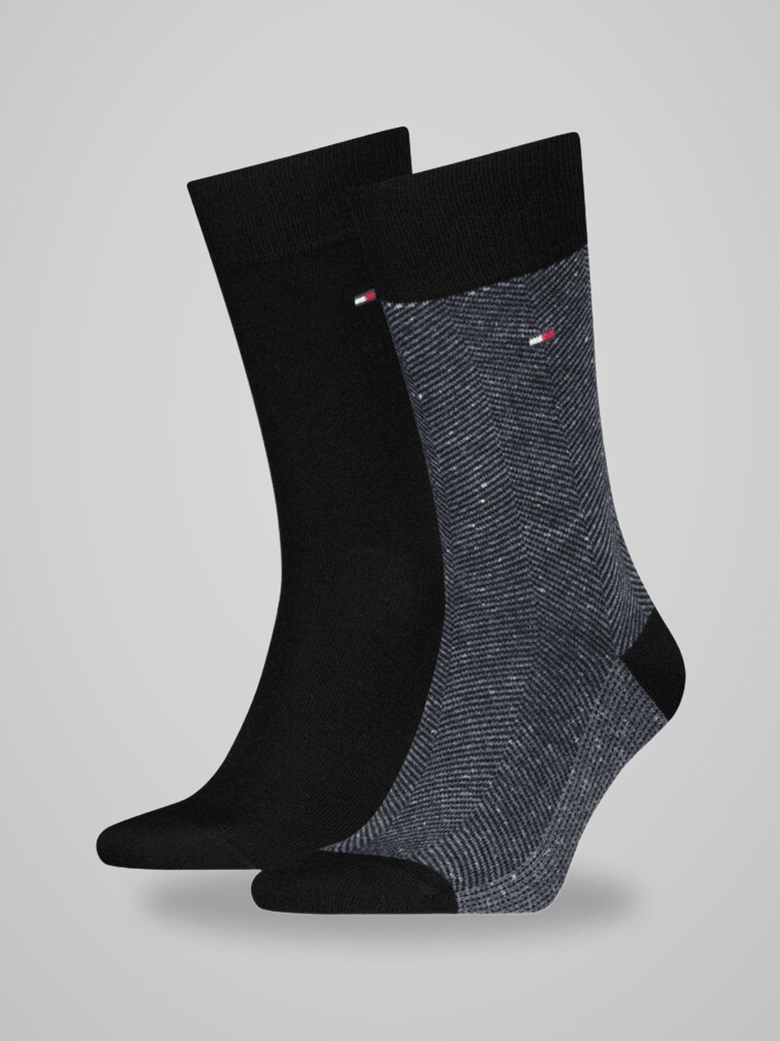 6313 TH MEN SOCK 2P NAPPY HERRINGBONE