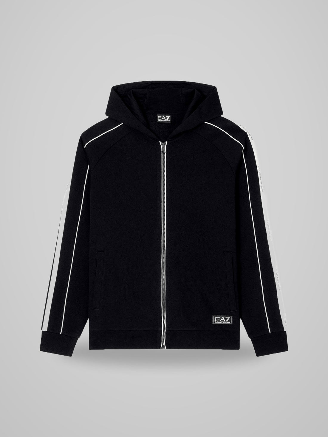 Felpa Zip Cappuccio Emporio Armani EA7 - foto indossata