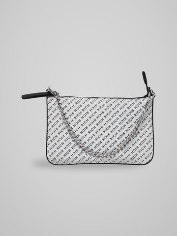 Borsa Spalla Richmond Monogram Bianco Nero