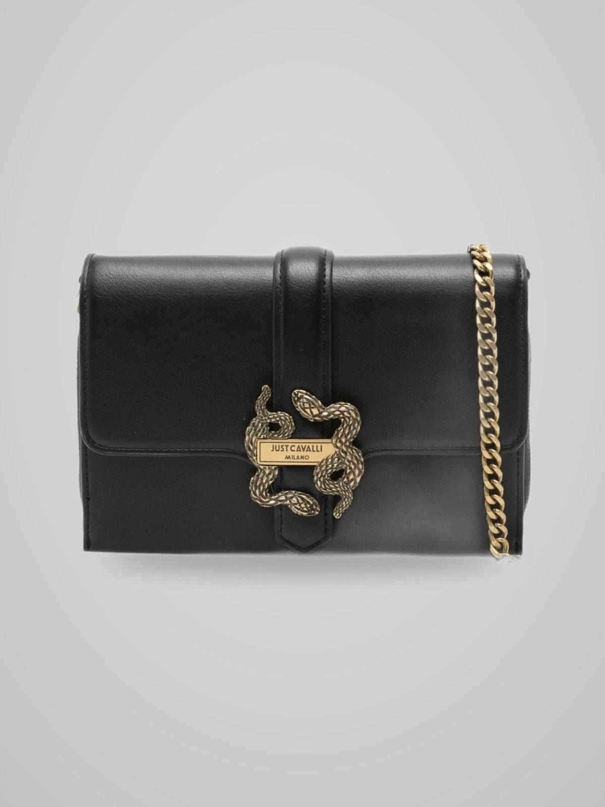 Just Cavalli Borsa Tracolla Iconic Snakes Cuoio